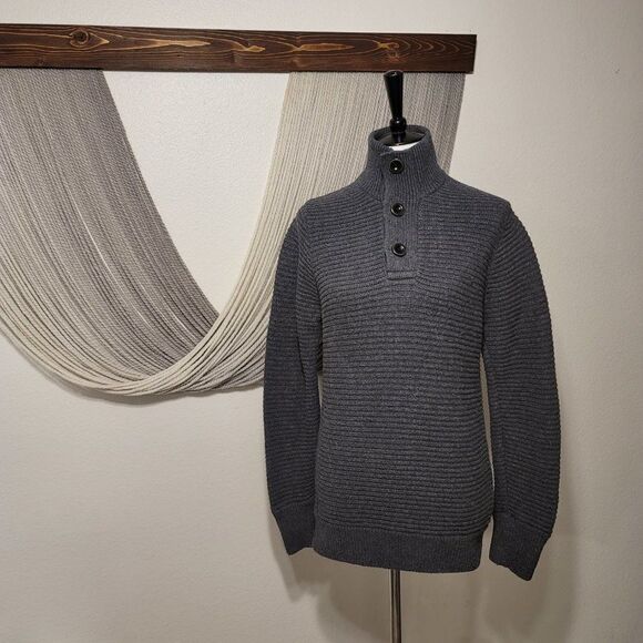 Levi's Ribbed Button Neck Sweater Sz M - Picture 2 of 4